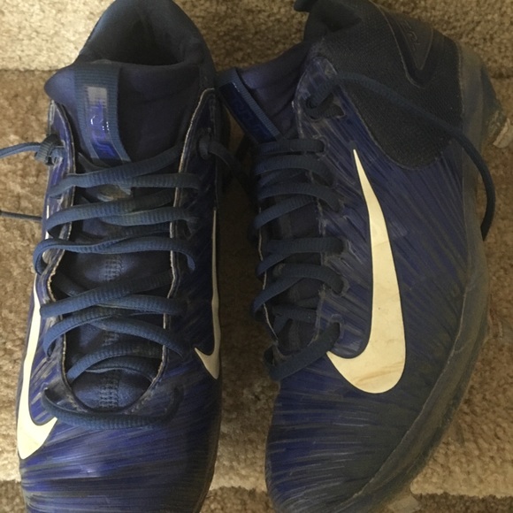 NIKE Blue/Wht.⚾️Baseball ⚾️ Cleats Excellent Shape - Picture 2 of 2
